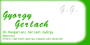 gyorgy gerlach business card